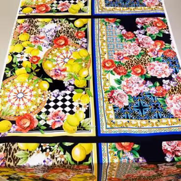 jedwab wzor dolce gabbana cytryny mix panel 116cmB