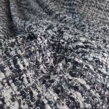 welna luzny splot chanel szara ze zlamana bielaB