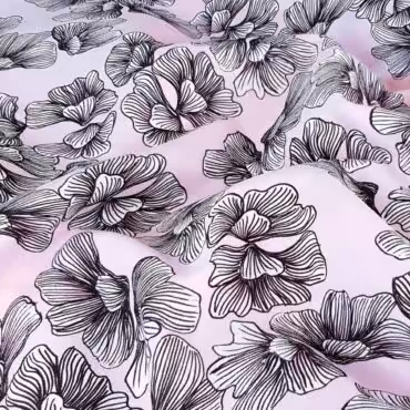 grubsza wiskoza w kwiaty rozowa z bawelnaA