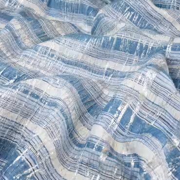 zakard w pasy niebieski ze srebrnym wiskozaA