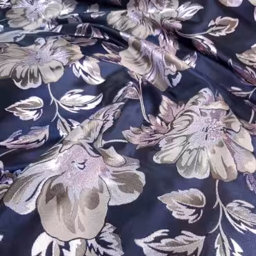 zakard w duze kwiaty granatowy polyskujacyA