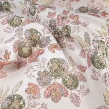 pastelowy zakard w kwiaty z efektem spulchnieniaA