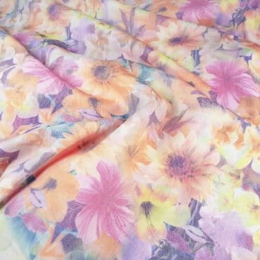 bawelna z elastanem pastelowe kwiaty grubsza kryjacaA