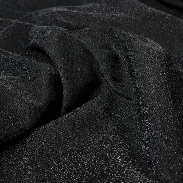 material wieczorowy czarny brokatowy elastyczny dzianinaA