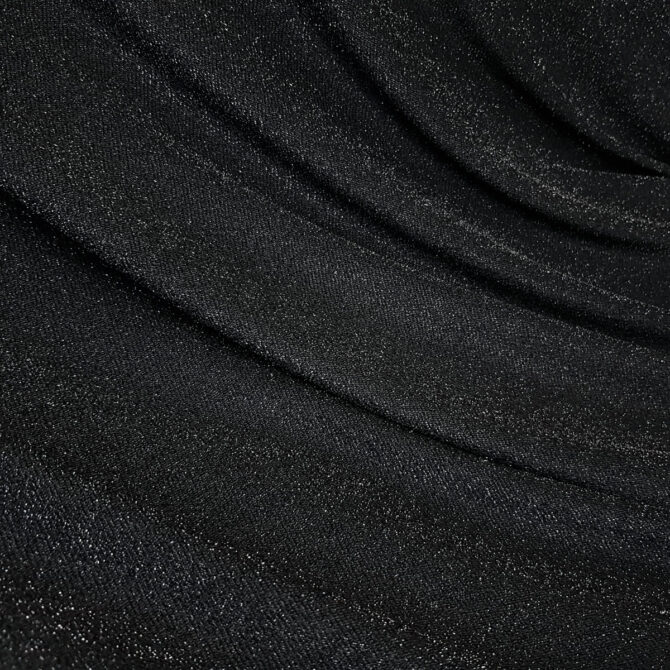 material wieczorowy czarny brokatowy elastyczny dzianinaB