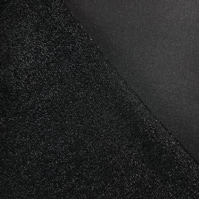 material wieczorowy czarny brokatowy elastyczny dzianinaE
