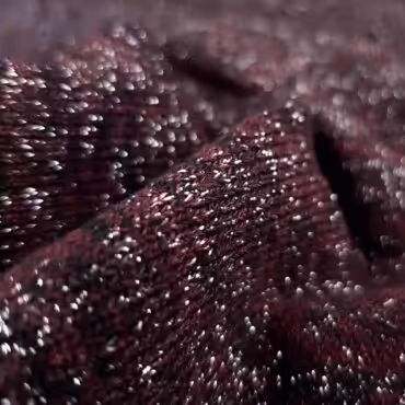 dzianina brokatowa burgund srebrna nic bluzkowaB