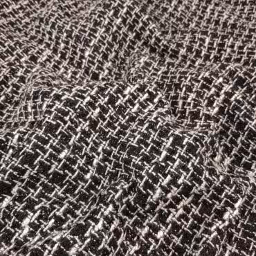 cienka chanelka wiskoza z lurexem czarna z ecruA