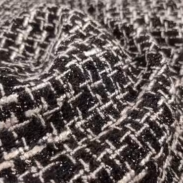 cienka chanelka wiskoza z lurexem czarna z ecruC