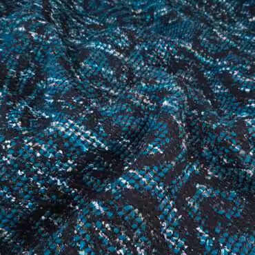 material chanelka naturalna welna z lurexem meandryA