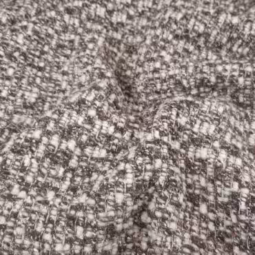 Miękka wełna płaszczowa dwustronna, beż z ecru melanż