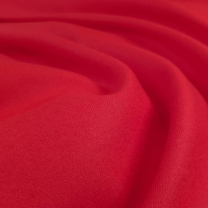 czerwony material na plaszcz przejsciowy welnaC