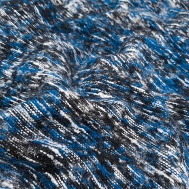 cieply material na sweter dzianina welna niebieskaA