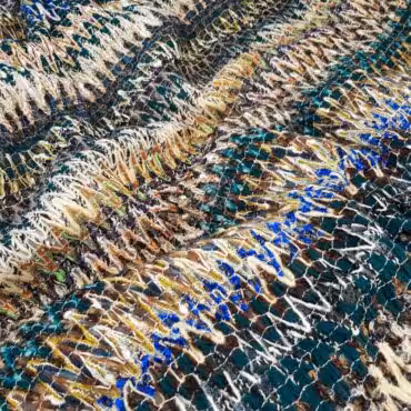 welna swetrowa azurowy material w zygzaki koloroweA