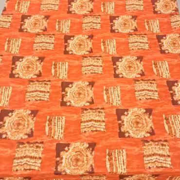 zorzeta we wzory koralowy pomarancz kwadratyB