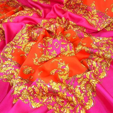 material wzor versace fuksja pomarancz panel 66cmA