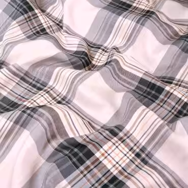 bawelna koszulowa w krate tartan jasny roz szaryA