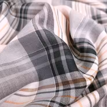 bawelna koszulowa w krate tartan jasny roz szaryB