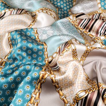jedwab naturalny we wzory patchwork lancuchy satynaA