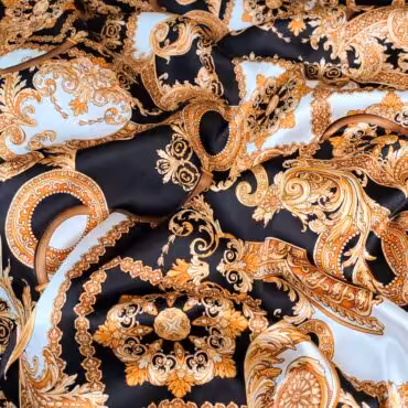 jedwab satyna barokowy wzor versace classic elastycznyA
