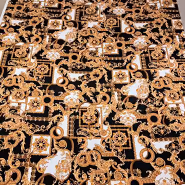 jedwab satyna barokowy wzor versace classic elastycznyB