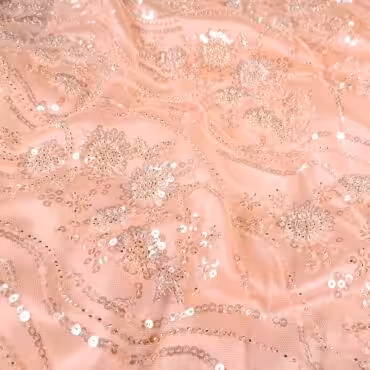 cekinowa koronka na tiulu wzor elie saab morelowy rozA