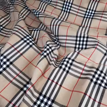 tkanina w krate wzor burberry bezowa koszulowaB