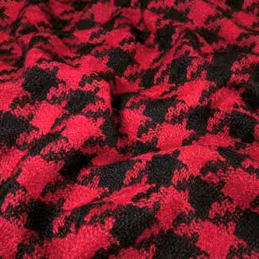 chanelka houndstooth malinowa czerwien z czerniaA
