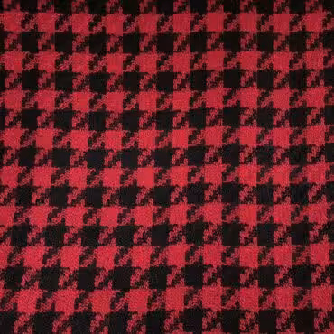 chanelka houndstooth malinowa czerwien z czerniaB