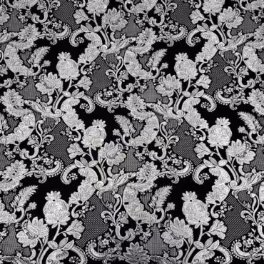 zakard wzor dolce gabbana motyw kwiaty srebrneF