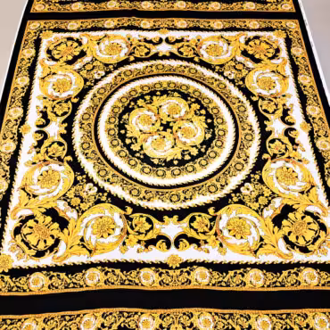 jedwab satyna wzor versace panel 135cm rozeta kwadratB