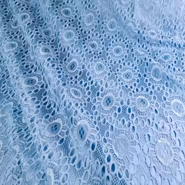 niebieska koronka pizzo elastyczna geometryczne wzoryB