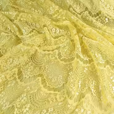 material koronka elastyczna limonka cienka wzor faleA