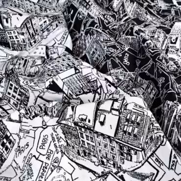 zakard bawelniany wzor dior czarno-bialy paryz graffitiE