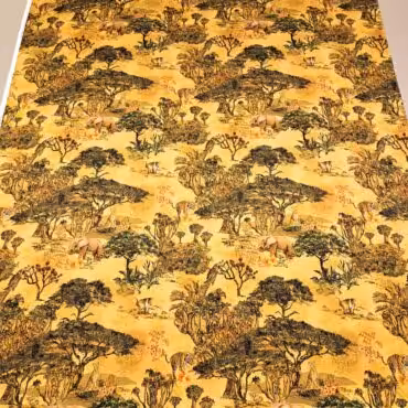 jedwab elastyczny wzor dior dzungla sloneczny zoltyB