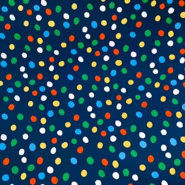 markowy jedwab kolorowe grochy wzor lv granatowy satynaB