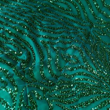 koronka material premium wzor elie saab szmaragdowaA