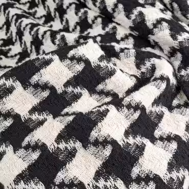 chanelka naturalna wzor dior duza pepitka czarno-bialaA