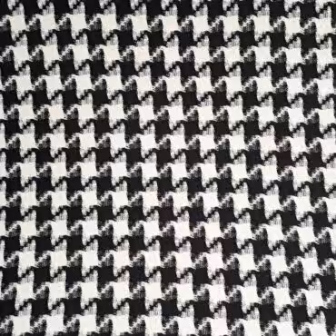 chanelka naturalna wzor dior duza pepitka czarno-bialaB