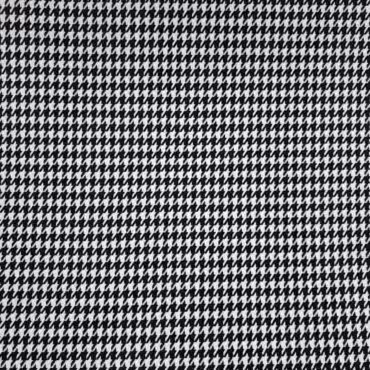 naturalna tkanina na plaszcze w pepitke czarno bialaB