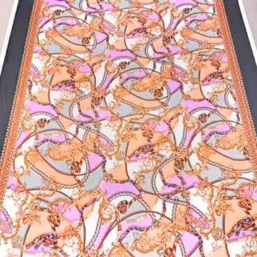 jedwab wzor versace z raportami na bokach satynaB