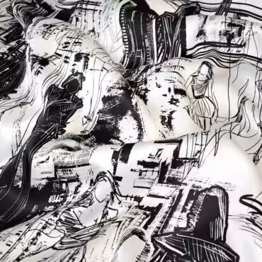 bialo-czarny jedwab wzor dior szkice moda streetA