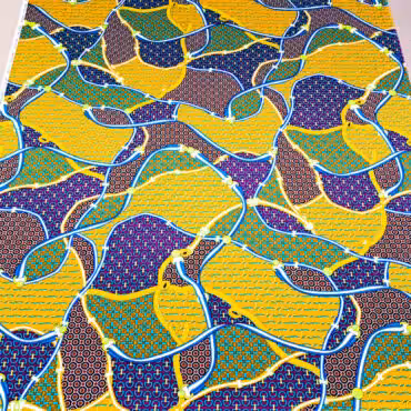 kolorowy jedwab naturalny patchwork z paskami satynaB