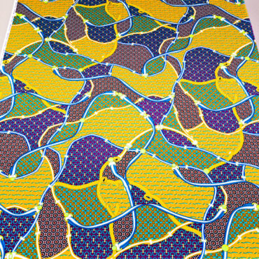 kolorowy jedwab naturalny patchwork z paskami satynaB