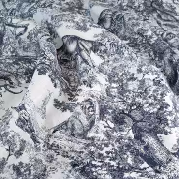 sygnowany len we wzory dior dzungla ze zwierzetamiA