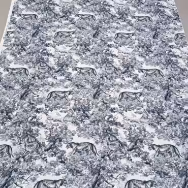 sygnowany len we wzory dior dzungla ze zwierzetamiB