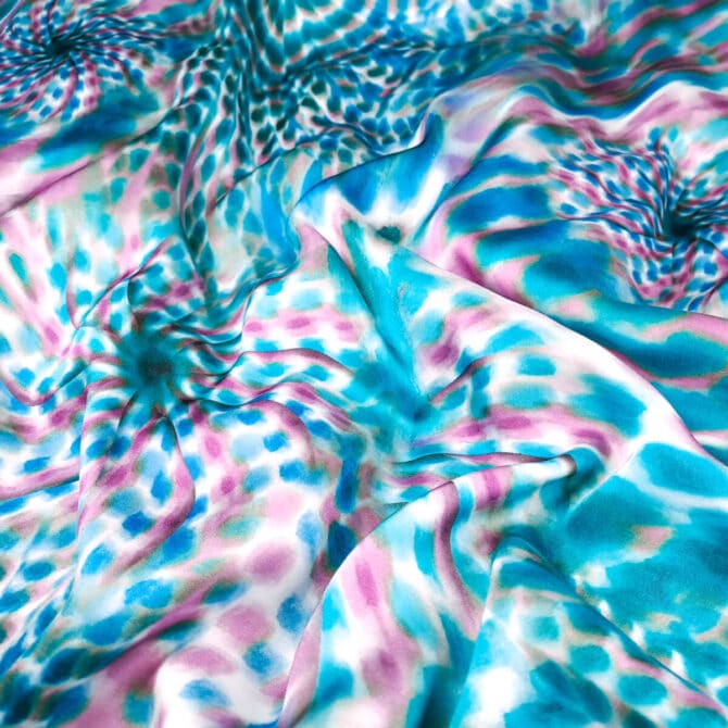 wiskoza typu sztuczny jedwab kolorowa abstrakcja wiryA