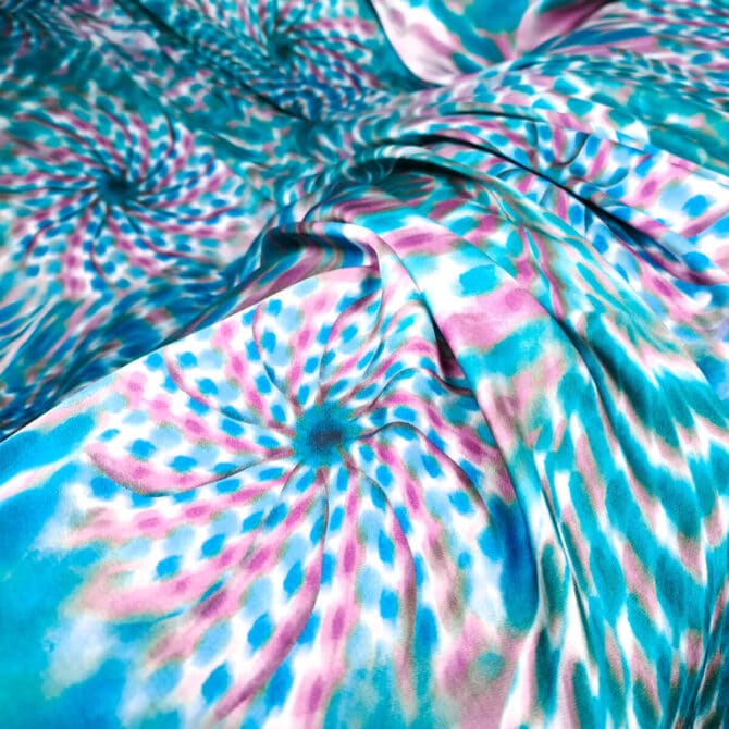 wiskoza typu sztuczny jedwab kolorowa abstrakcja wiryD