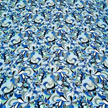 wiskoza premium wzor pucci niebieska abstrakcjaB