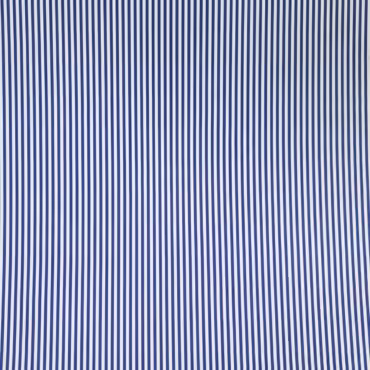 bawelna naturalna w cienkie paski bialo niebieskieB